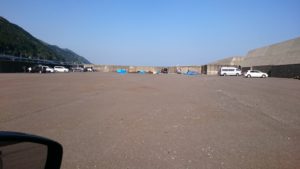親不知港投げ岩付近の駐車スペース