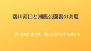 鵜川河口と潮風公園裏の突堤
