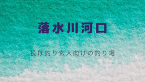 落水川河口：投げ釣り玄人向けの釣り場